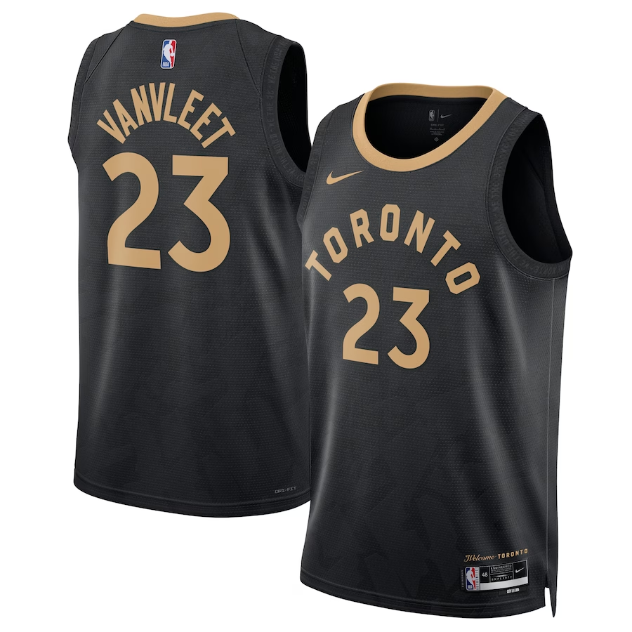 Toronto Raptors Nike City Edition Swingman Jersey 22 - Black - Fred VanVleet - Unisex